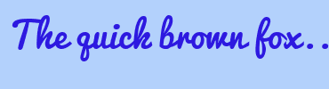 Image with Font Color 2D19E0 and Background Color B3D1FC